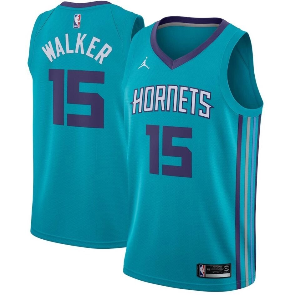 Баскетбольна джерсі Jordan Brand NBA Charlotte Hornets №15 Kemba Walker блакитна від компанії Basket Family - фото 1