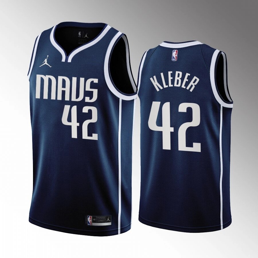 Баскетбольна джерсі Jordan Dallas Mavericks №42 Maxi Kleber Blue Print від компанії Basket Family - фото 1