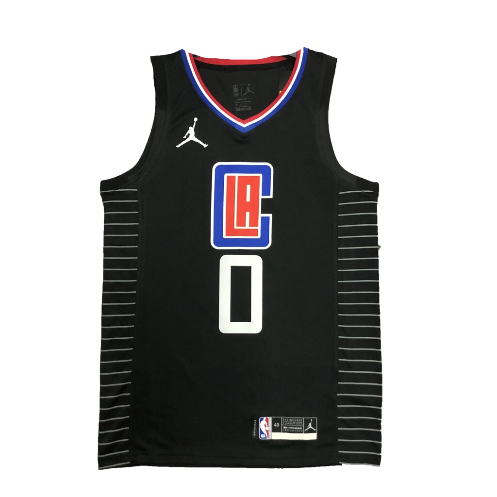Баскетбольна джерсі Jordan NBA Los Angeles Clippers №0 Russell Westbrook Black Print від компанії Basket Family - фото 1