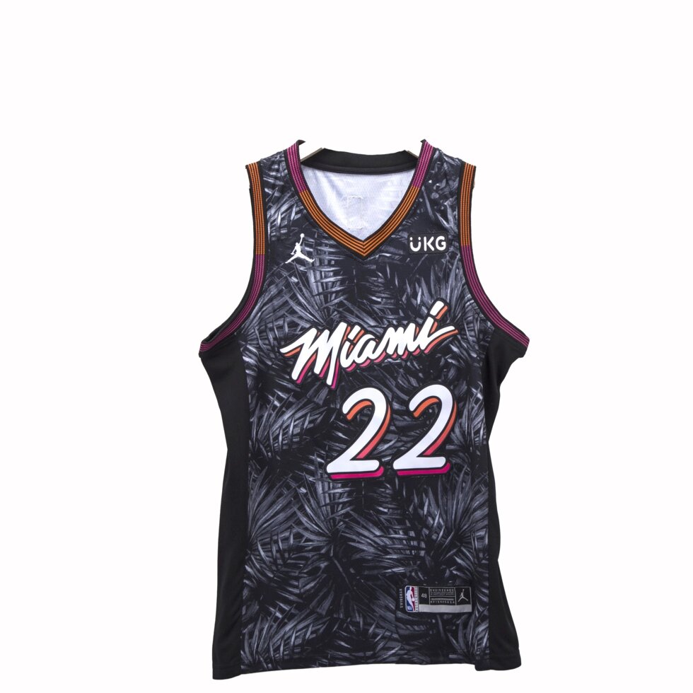 Баскетбольна джерсі Jordan NBA Miami Heat №22 Jimmy Butler сіра від компанії Basket Family - фото 1