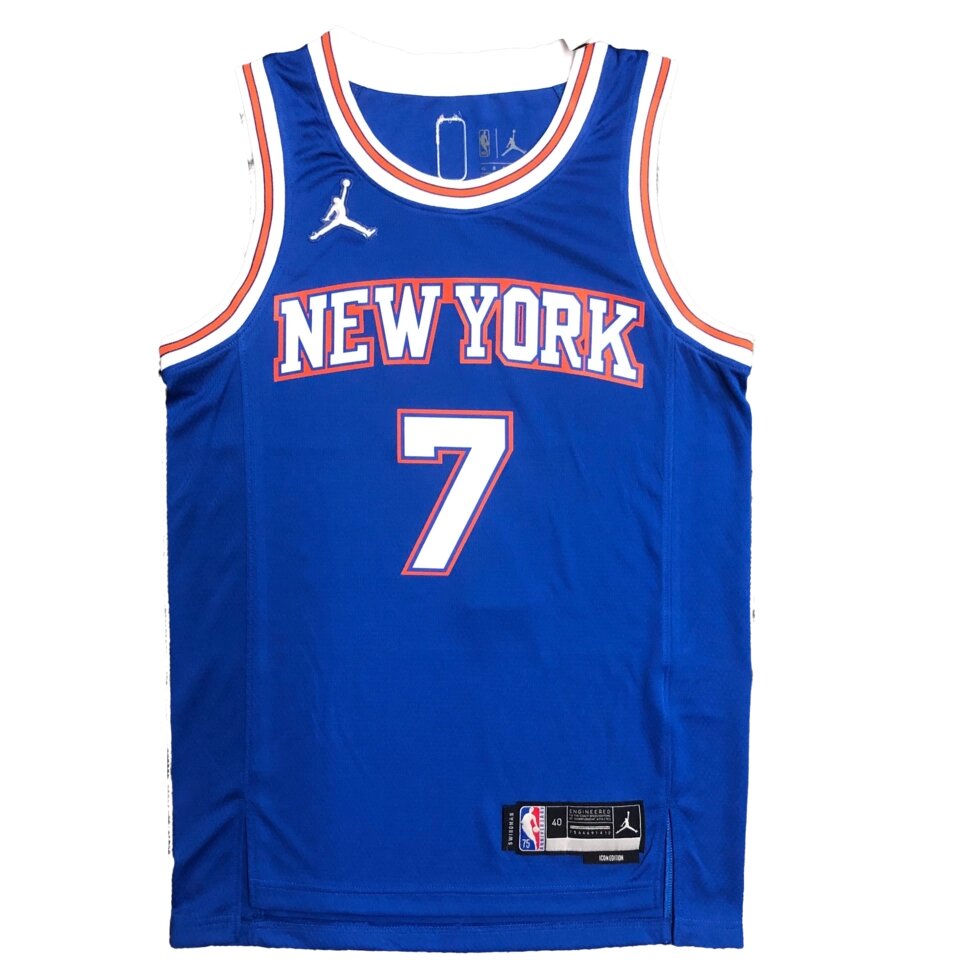 Баскетбольна джерсі  Jordan NBA New York Knicks №7 Carmelo Anthony Blue Print від компанії Basket Family - фото 1