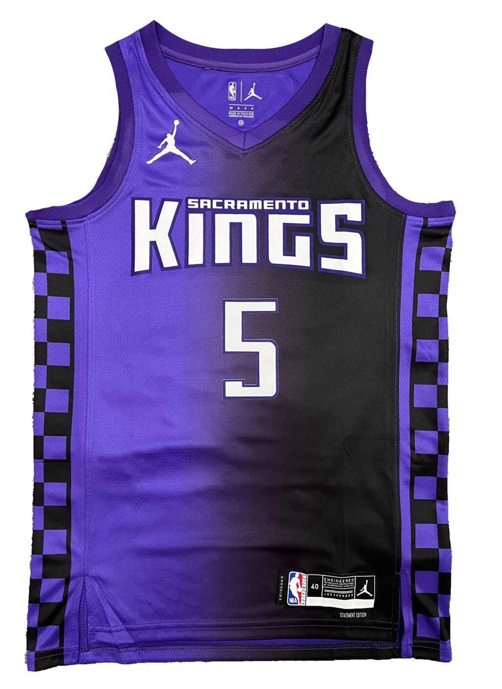 Баскетбольна джерсі Jordan NBA Sacramento Kings №5 De'Aaron Fox purple print від компанії Basket Family - фото 1