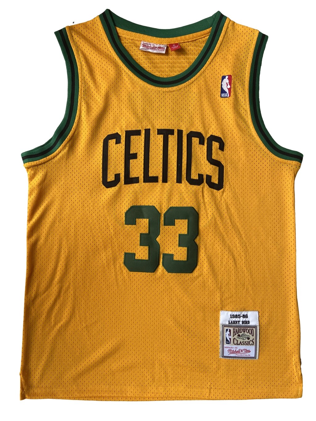 Баскетбольна джерсі NBA Boston Celtics №33 Larry Bird Yellow від компанії Basket Family - фото 1