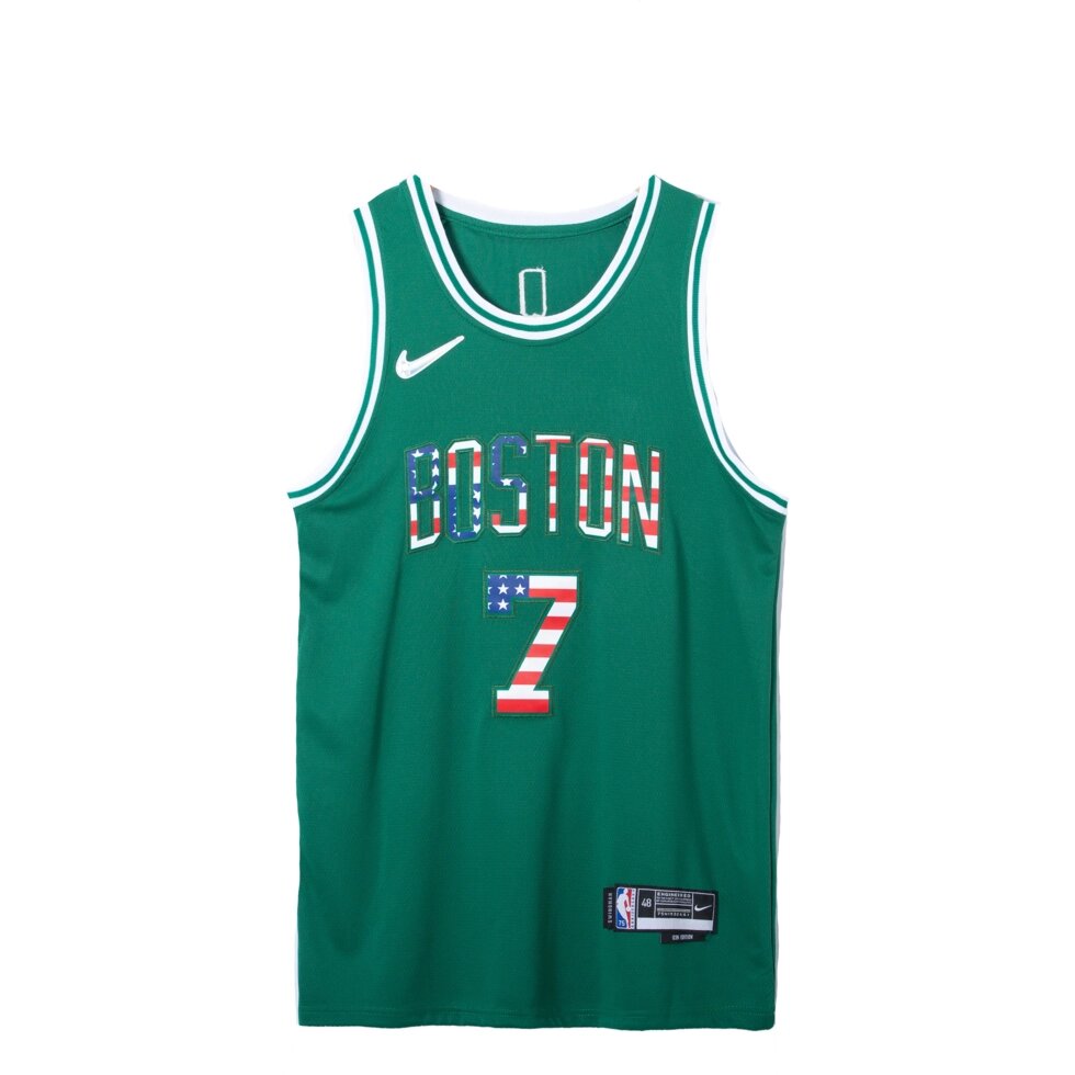Баскетбольна джерсі NBA Boston Celtics №7 Jaylen Brown Green від компанії Basket Family - фото 1