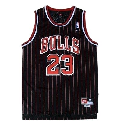 Баскетбольна джерсі NBA Chicago Bulls №23 Michael Jordan чорна в смужку від компанії Basket Family - фото 1