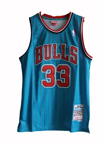 Баскетбольна джерсі NBA Chicago Bulls №33 Scottie Pippen блакитна
