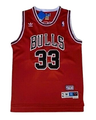 Баскетбольна джерсі NBA Chicago Bulls №33 Scottie Pippen червона від компанії Basket Family - фото 1