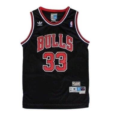 Баскетбольна джерсі NBA Chicago Bulls №33 Scottie Pippen чорна від компанії Basket Family - фото 1