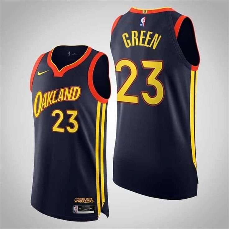 Баскетбольна джерсі NBA Golden State Warriors Nike №23 Draymond Green Black Print від компанії Basket Family - фото 1