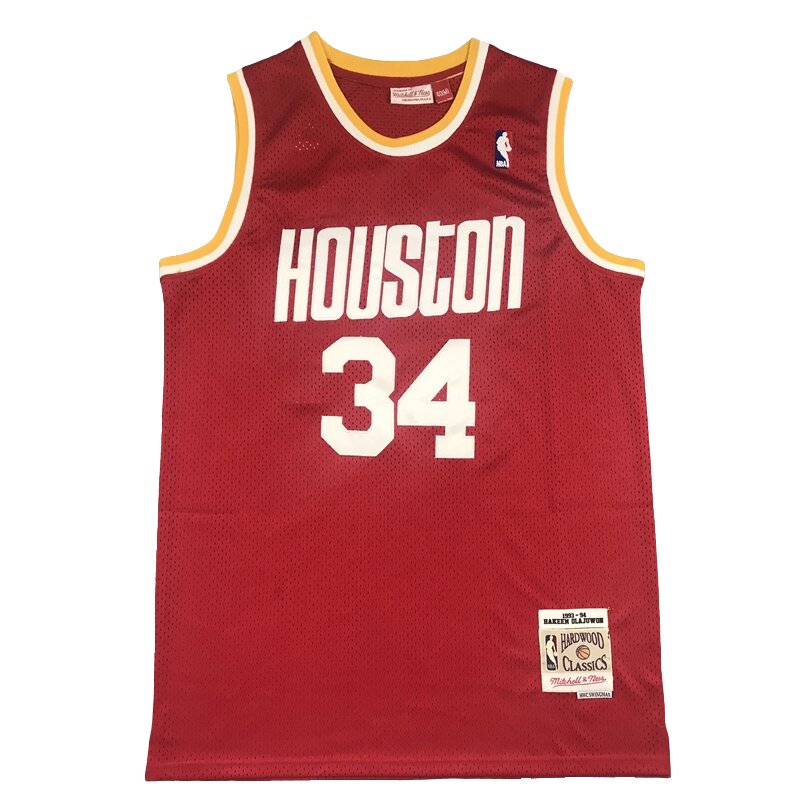 Баскетбольна джерсі NBA Houston Rockets №34 Hakeem Olajuwon Red від компанії Basket Family - фото 1