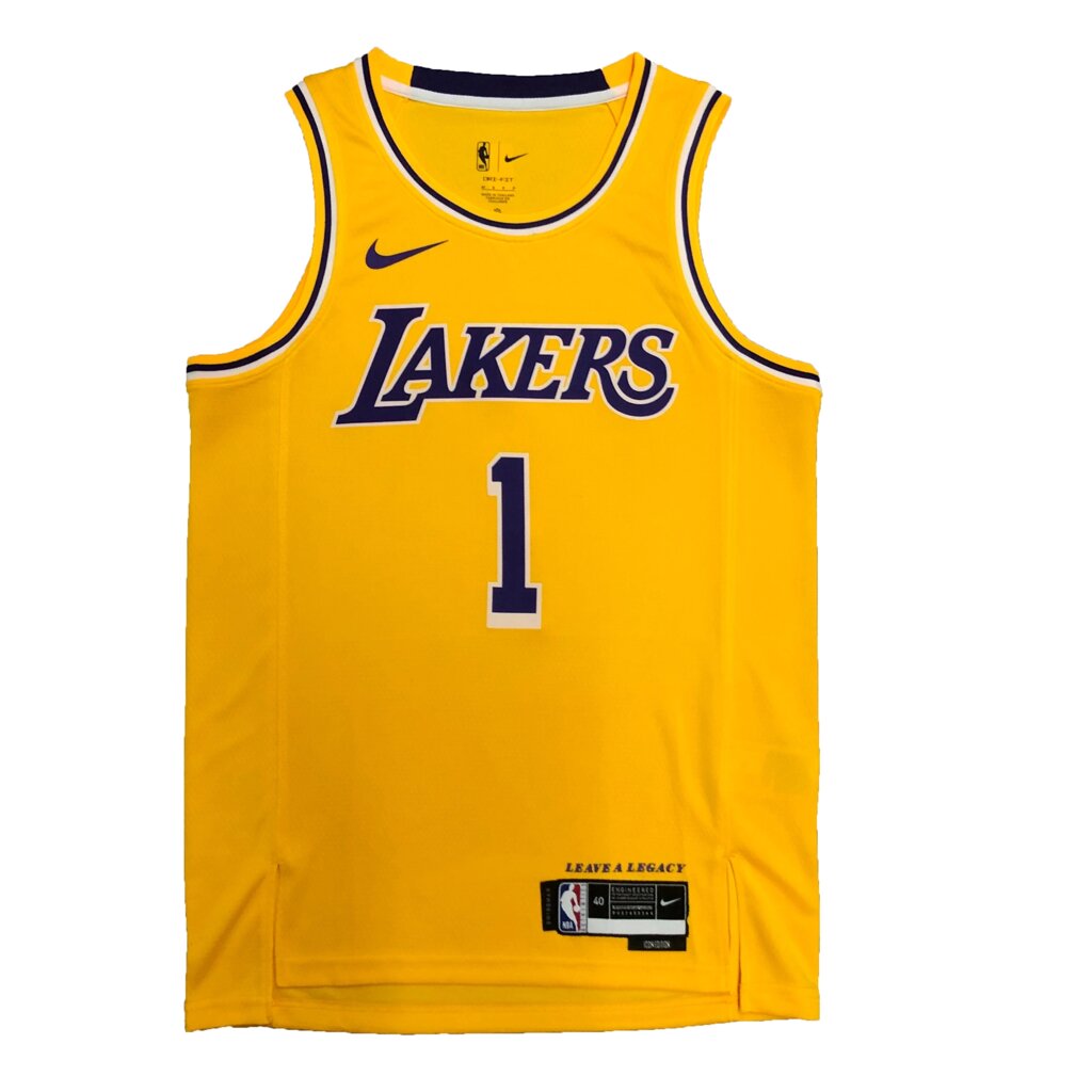 Баскетбольна джерсі NBA Los Angeles Lakers №1 D'Angelo Russell Yellow Print від компанії Basket Family - фото 1