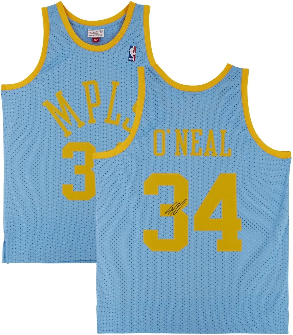 Баскетбольна джерсі NBA Los Angeles Lakers №34 Shaquille O'Neal Blue Print від компанії Basket Family - фото 1