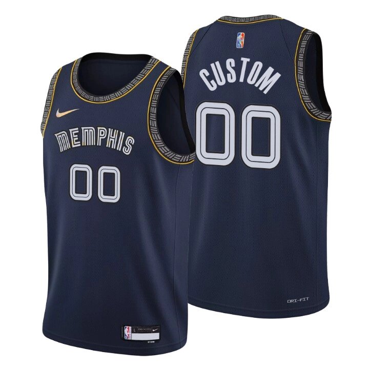 Баскетбольна джерсі NBA Memphis Grizzlies №00 Custom блакитна print від компанії Basket Family - фото 1
