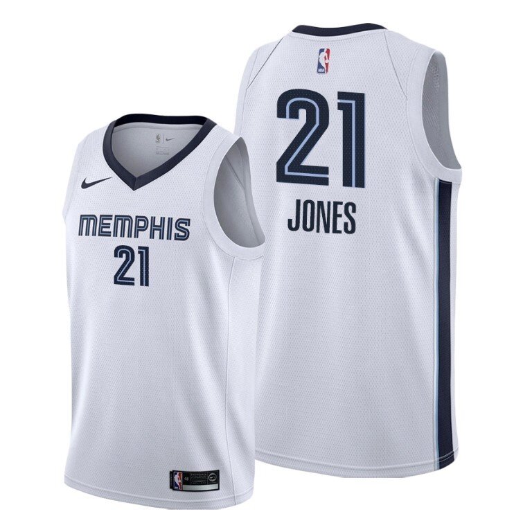 Баскетбольна джерсі NBA Memphis Grizzlies №21 Tyus Jones біла print від компанії Basket Family - фото 1