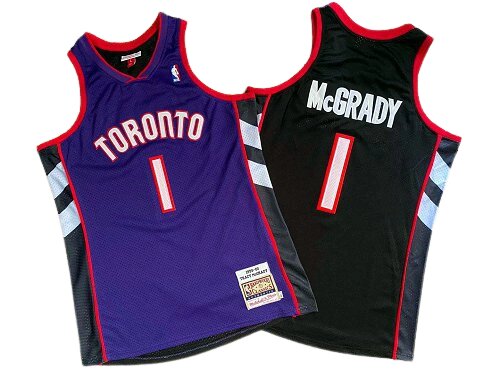 Баскетбольна джерсі NBA New Collection Hardwood Classics №1 Tracy Lamar McGrady black and purple від компанії Basket Family - фото 1