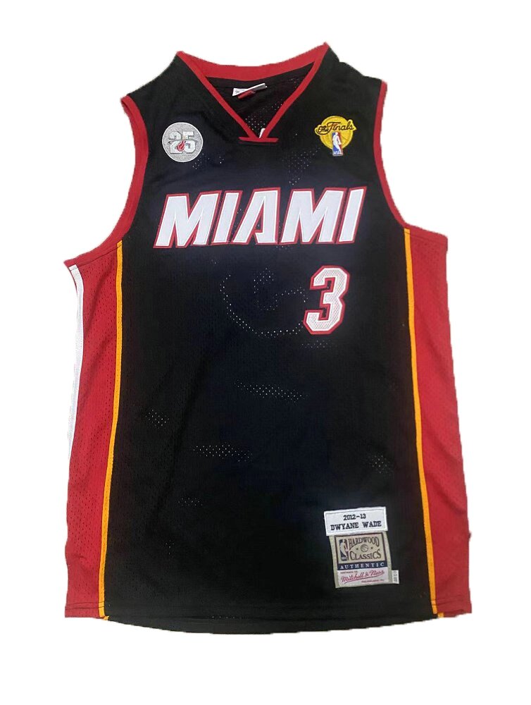 Баскетбольна джерсі NBA New Collection Miami Heat №3 Dwyane Wade Black від компанії Basket Family - фото 1