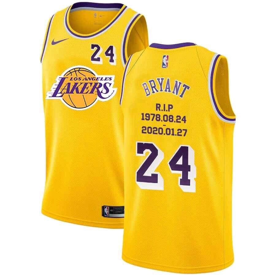 Баскетбольна джерсі NBA New Collection Nike RIP Swingman Lakers 24 Kobe Bryant Yellow від компанії Basket Family - фото 1