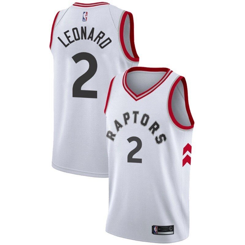 Баскетбольна джерсі NBA New Collection Toronto Raptors №2 Kawai Leonard біла від компанії Basket Family - фото 1