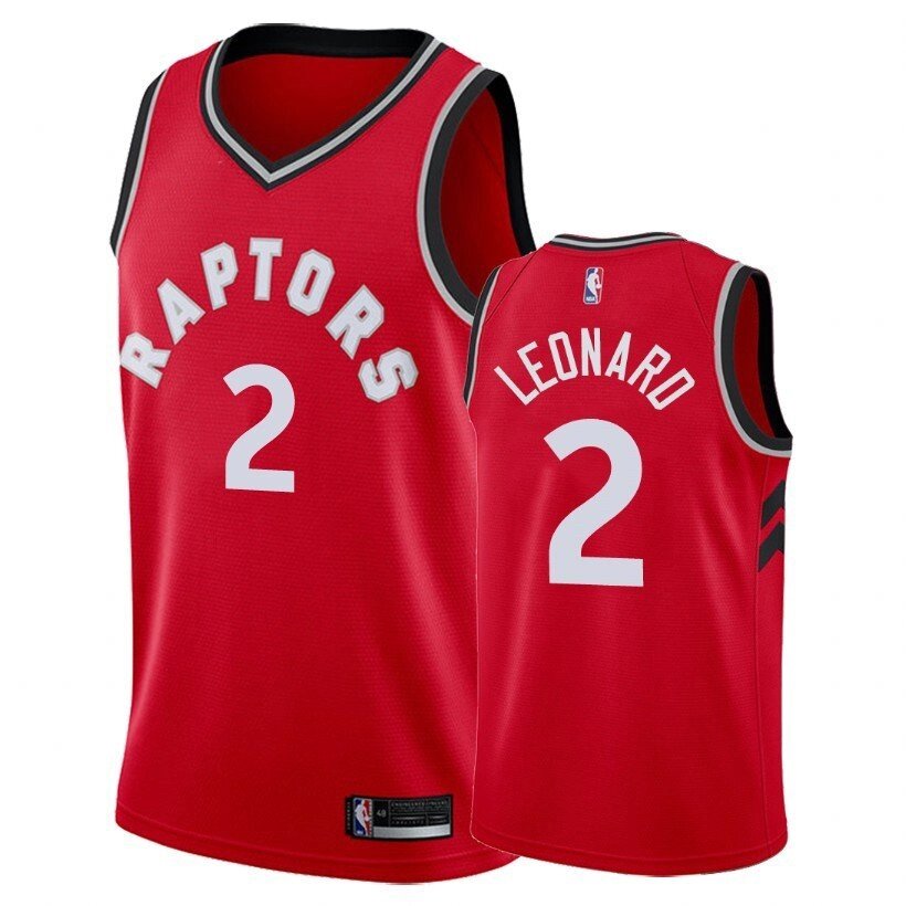 Баскетбольна джерсі NBA New Collection Toronto Raptors №2 Kawai Leonard червона від компанії Basket Family - фото 1