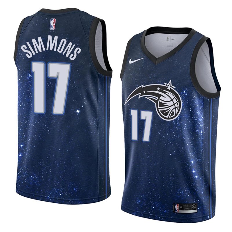 Баскетбольна джерсі NBA Orlando Magic №17 Jonathon Simmons синя print від компанії Basket Family - фото 1
