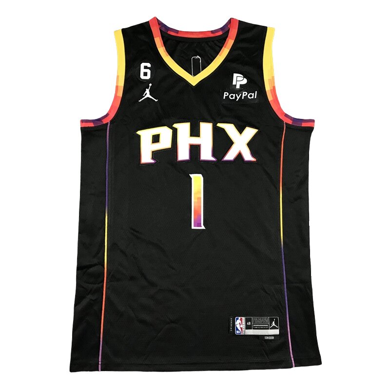 Баскетбольна джерсі NBA Phoenix Suns №1 Devin Booker Black від компанії Basket Family - фото 1