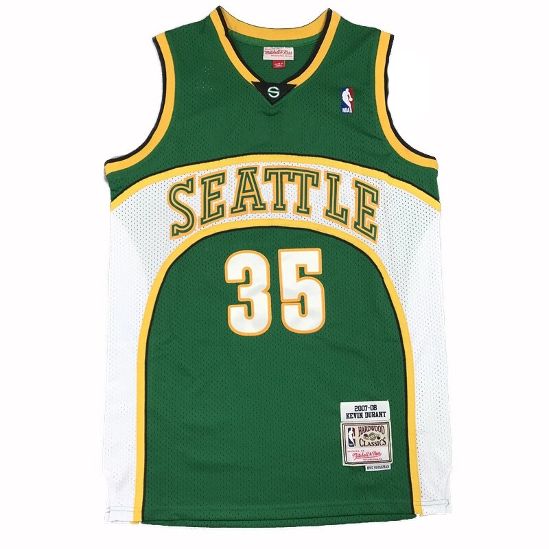 Баскетбольна джерсі NBA Retro Seattle SuperSonics №35 Kevin Durant Green від компанії Basket Family - фото 1