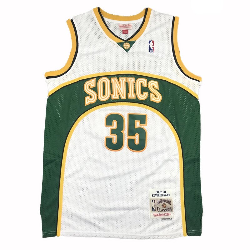 Баскетбольна джерсі NBA Retro Seattle SuperSonics №35 Kevin Durant white від компанії Basket Family - фото 1