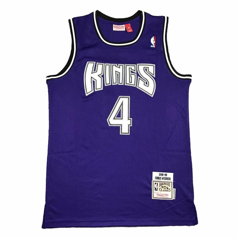 Баскетбольна джерсі NBA Sacramento Kings №4 Chris Webber фіолетова від компанії Basket Family - фото 1