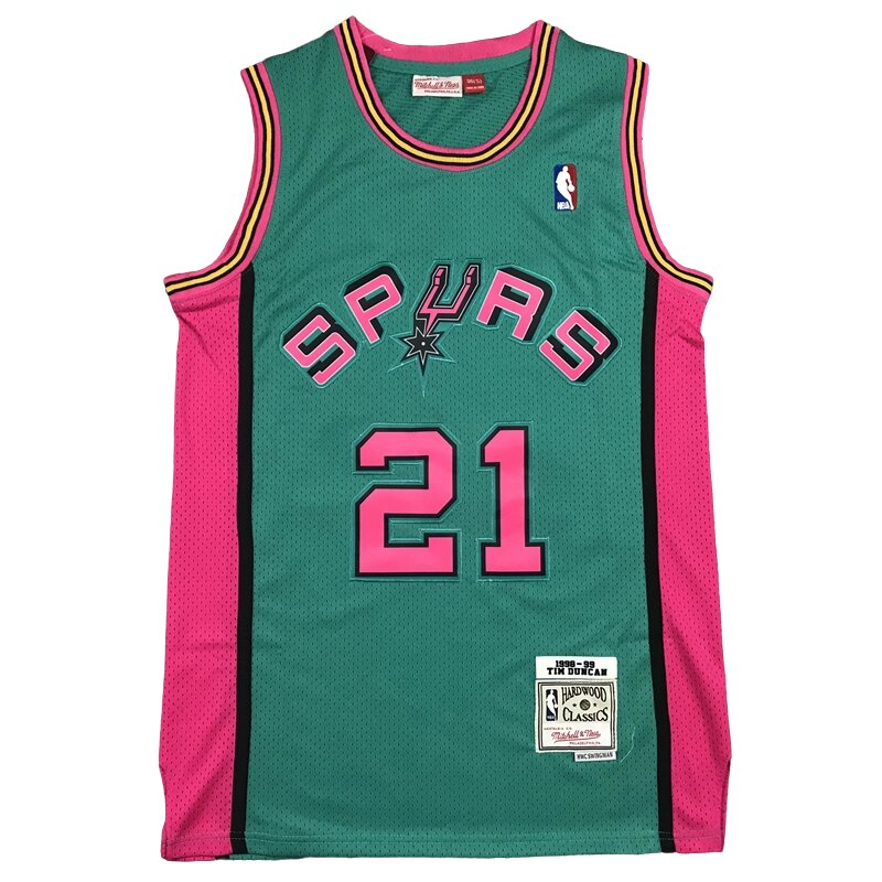 Баскетбольна джерсі NBA San Antonio Spurs №21 Tim Duncan Green від компанії Basket Family - фото 1