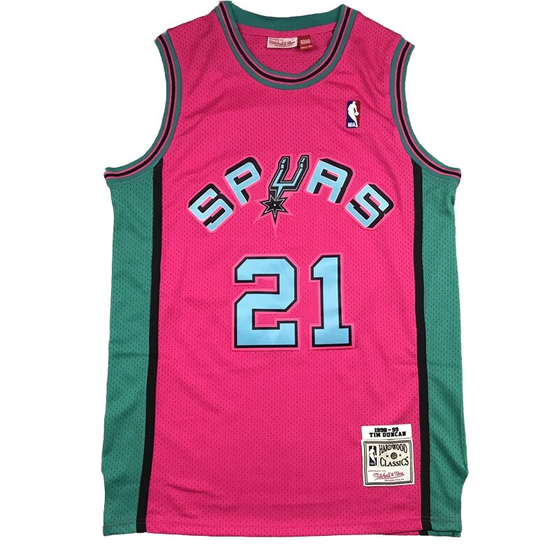 Баскетбольна джерсі NBA San Antonio Spurs №21 Tim Duncan Pink від компанії Basket Family - фото 1