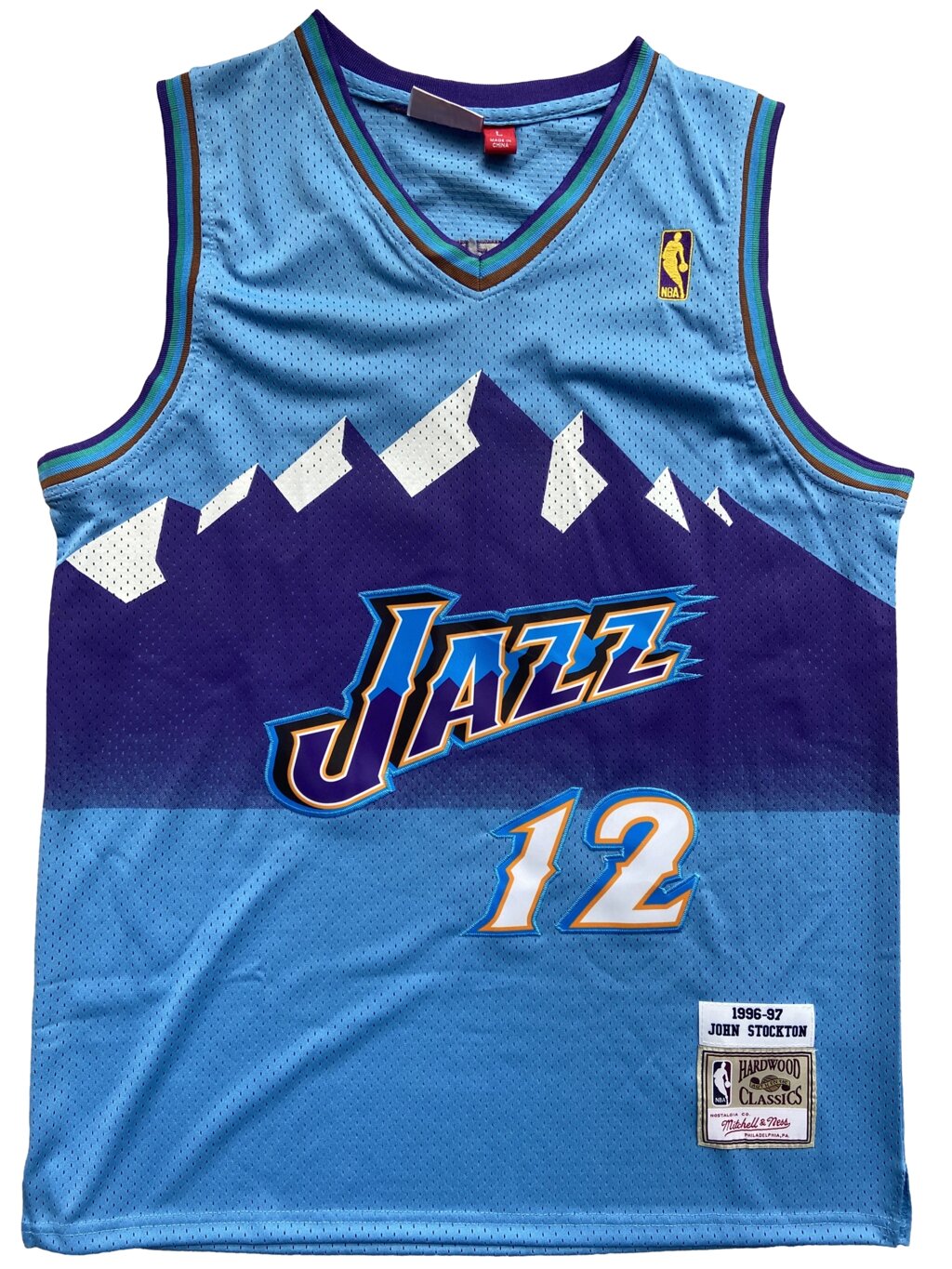 Баскетбольна джерсі NBA Utah Jazz №12 John Stockton Blue від компанії Basket Family - фото 1