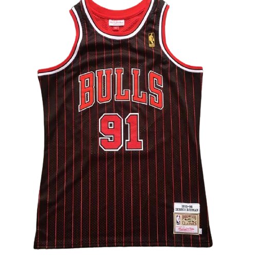 Баскетбольна джерсі New Collection Hardwood Classics Chicago Bulls NBA Dennis Rodman №91 red and black від компанії Basket Family - фото 1