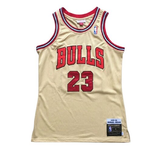 Баскетбольна джерсі New Collection Hardwood Classics Chicago Bulls NBA Michael Jordan №23 бежева від компанії Basket Family - фото 1