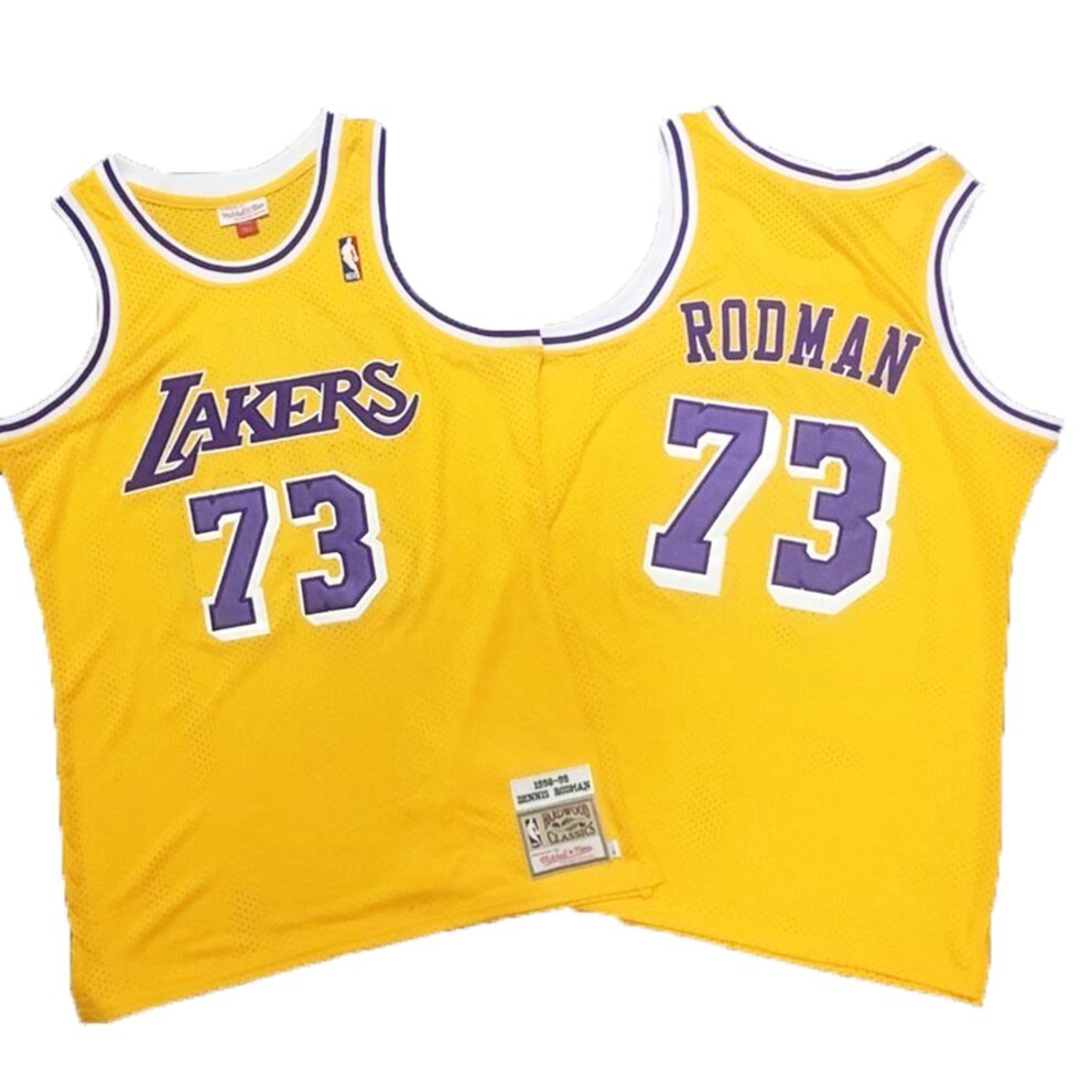 Баскетбольна джерсі New Collection Hardwood Classics NBA Dennis rodman №73 жовта від компанії Basket Family - фото 1