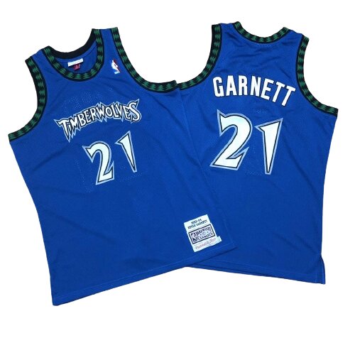 Баскетбольна джерсі New Collection Hardwood Classics NBA Kevin Garnett №5 синя від компанії Basket Family - фото 1