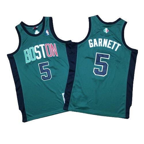 Баскетбольна джерсі New Collection Hardwood Classics NBA Kevin Garnett №5 зелена від компанії Basket Family - фото 1
