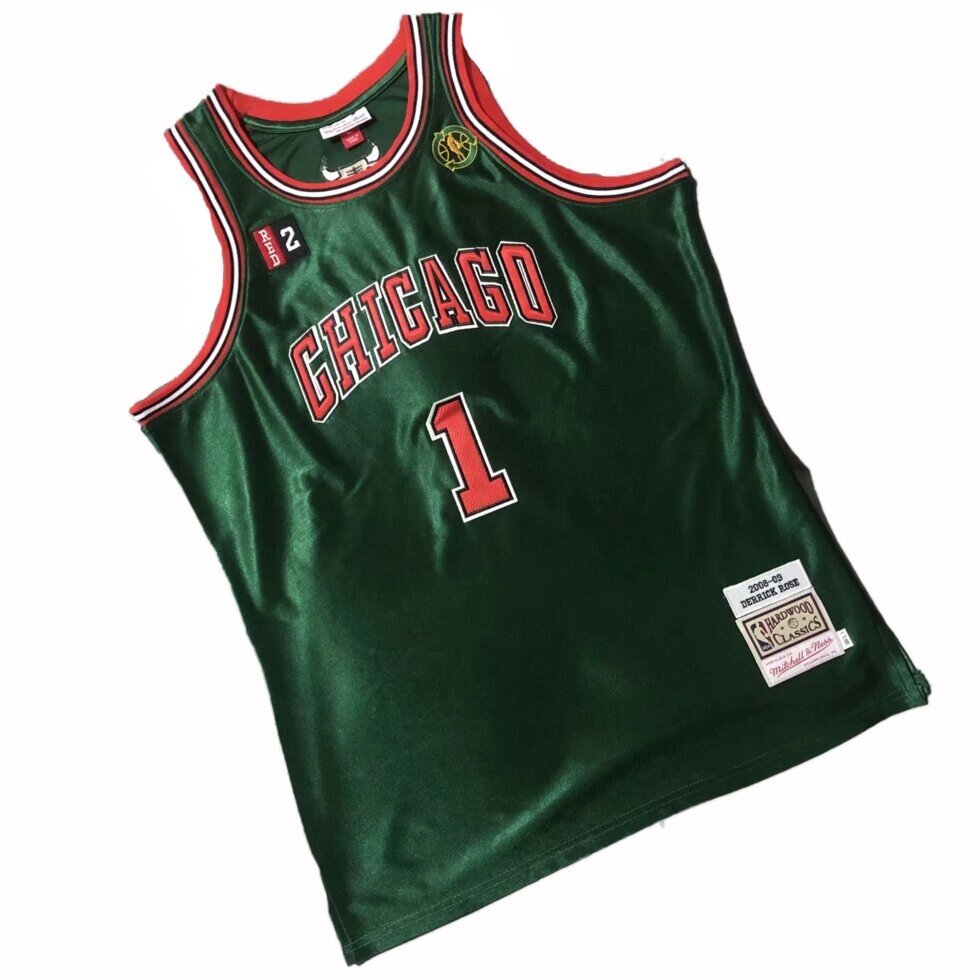 Баскетбольна джерсі New Collection NBA Hardwood Classics №1 Derrick Rose green від компанії Basket Family - фото 1