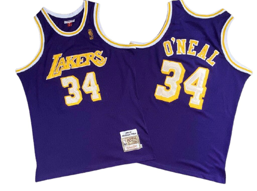 Баскетбольна джерсі New Collection NBA Los Angeles Lakers №34 Shaquille O'Neal purple від компанії Basket Family - фото 1