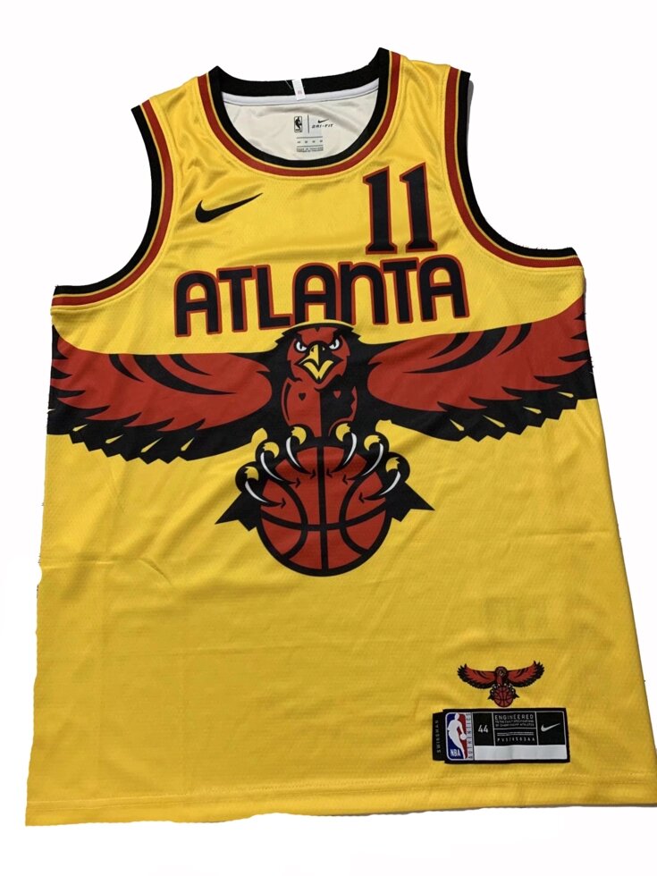 Баскетбольна джерсі Nike Atlanta Hawks №11 Trae Young yellow print від компанії Basket Family - фото 1