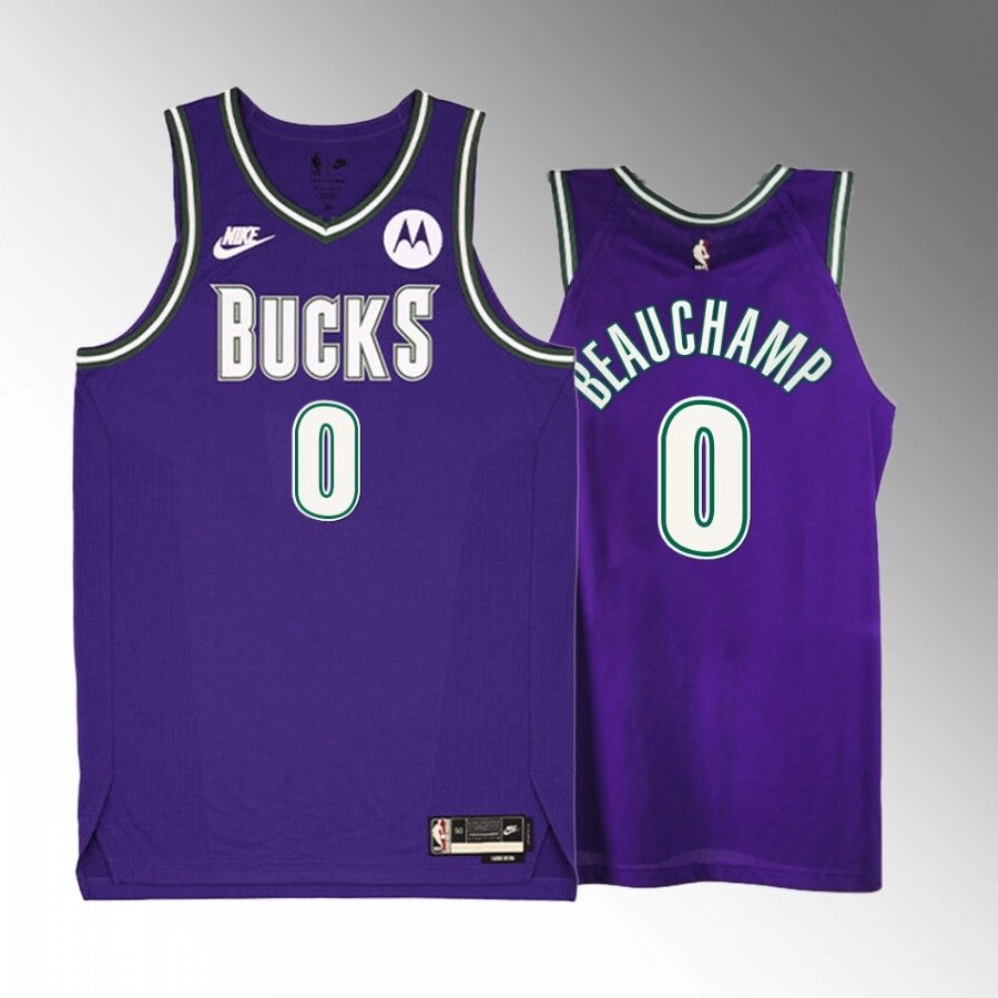 Баскетбольна джерсі Nike Bucks №0 MarJon Beauchamp Purple Print від компанії Basket Family - фото 1