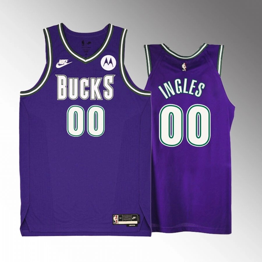 Баскетбольна джерсі Nike Bucks №00 Joe Ingles Purple Print від компанії Basket Family - фото 1