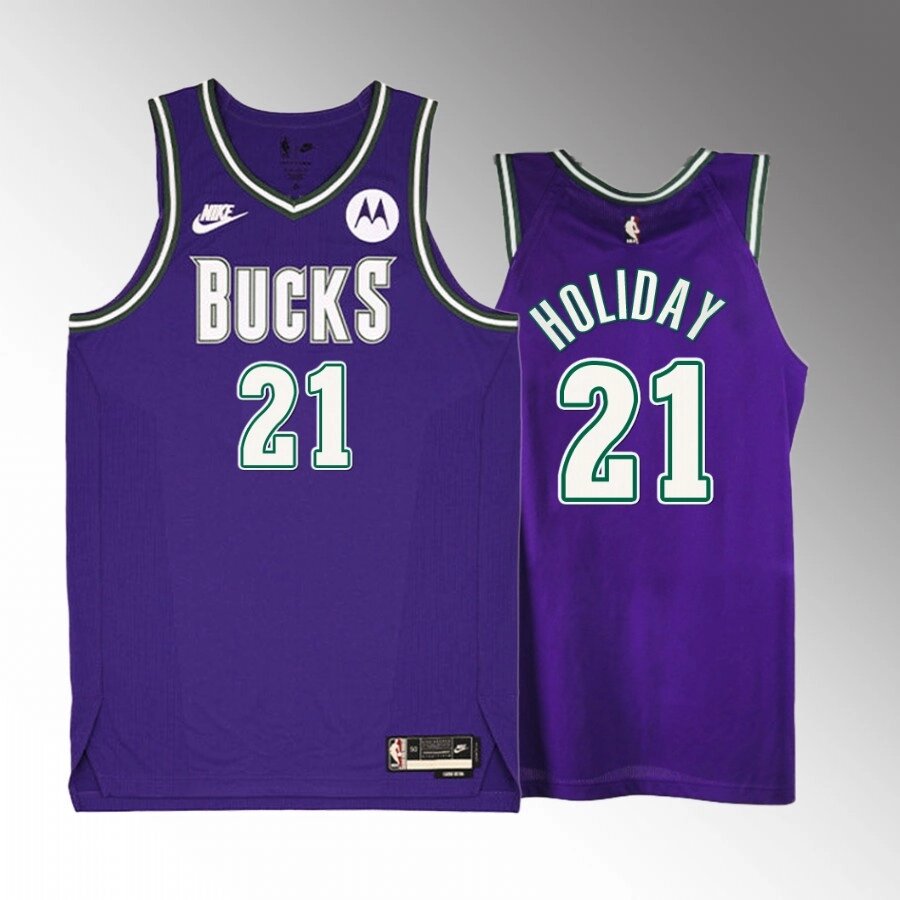 Баскетбольна джерсі Nike Bucks №21 Jrue Holiday Purple Print від компанії Basket Family - фото 1