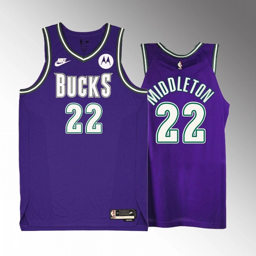Баскетбольна джерсі Nike Bucks №22 Khris Middleton Purple Print від компанії Basket Family - фото 1