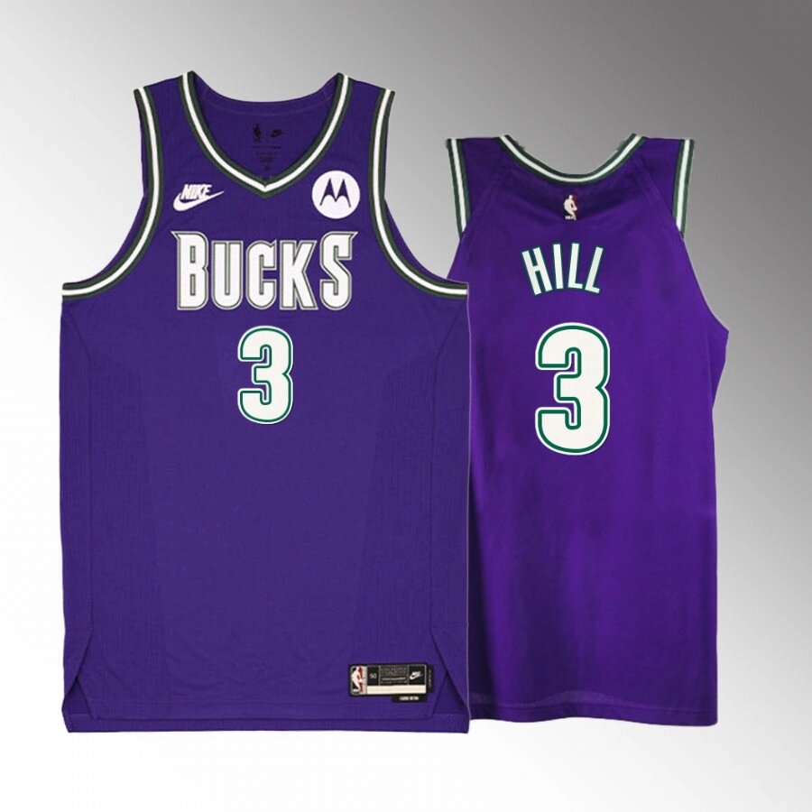 Баскетбольна джерсі Nike Bucks №3 George Hill Purple Print від компанії Basket Family - фото 1