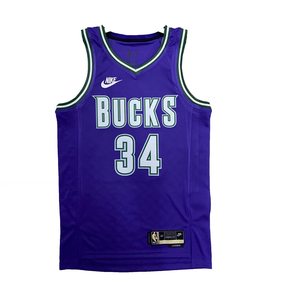 Баскетбольна джерсі Nike Bucks №34 Giannis Antetokounmpo Purple Print від компанії Basket Family - фото 1