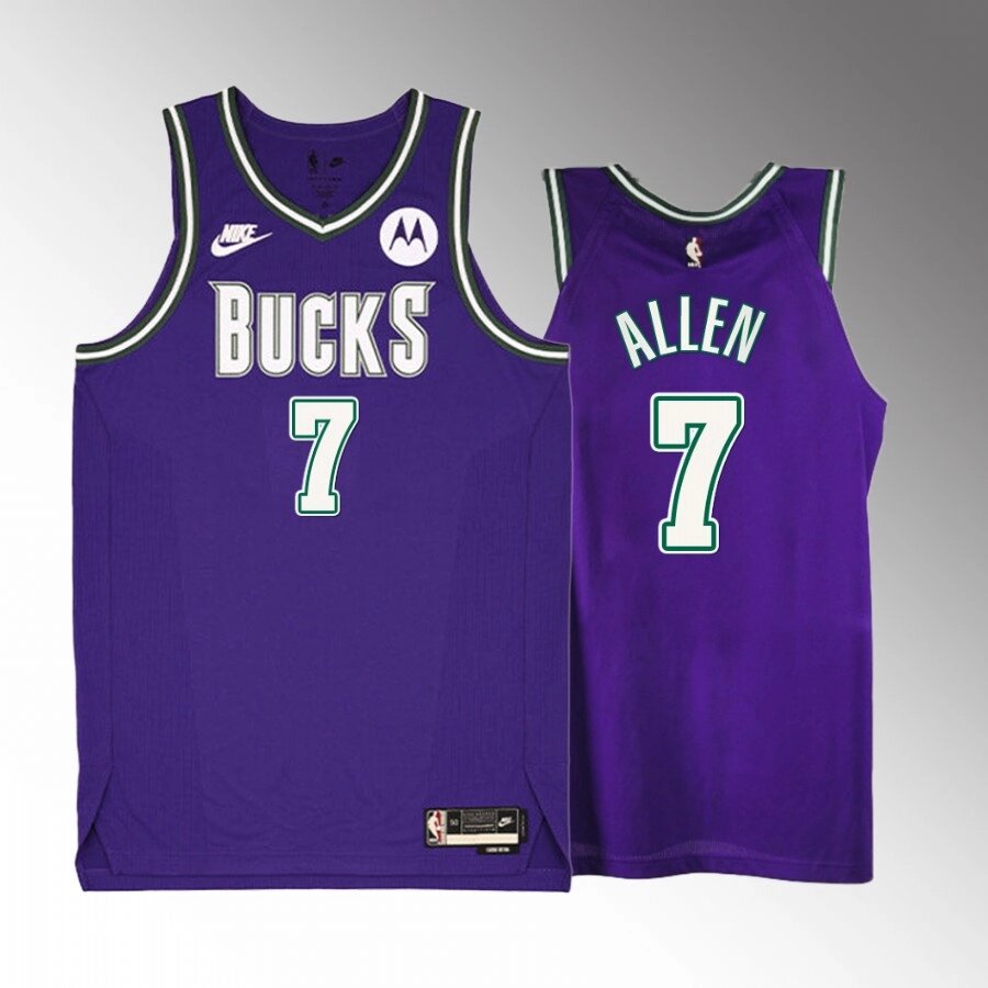 Баскетбольна джерсі Nike Bucks №7 Grayson Allen Purple Print від компанії Basket Family - фото 1