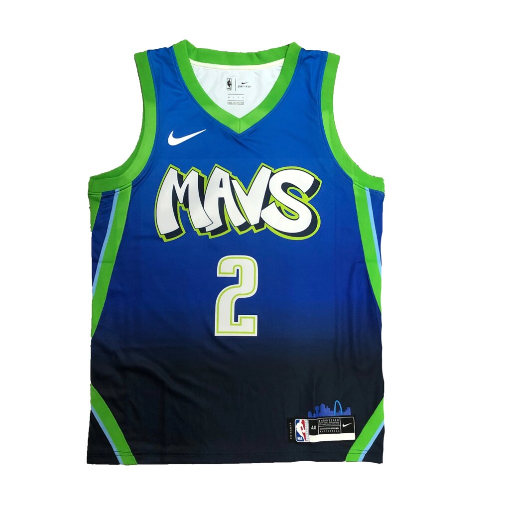 Баскетбольна джерсі Nike Dallas Mavericks №2 Kyrie Irving Blue print. від компанії Basket Family - фото 1