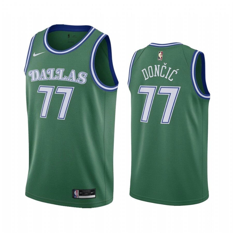 Баскетбольна джерсі Nike Dallas Mavericks №77 Luka Doncic Classic Edition зелена від компанії Basket Family - фото 1