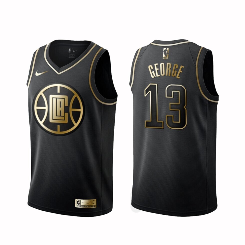 Баскетбольна джерсі Nike Los Angeles Clippers №13 Paul George Golden Edition Black від компанії Basket Family - фото 1