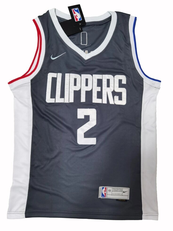 Баскетбольна джерсі Nike Los Angeles Clippers №2 Kawhi Leonard сіра від компанії Basket Family - фото 1